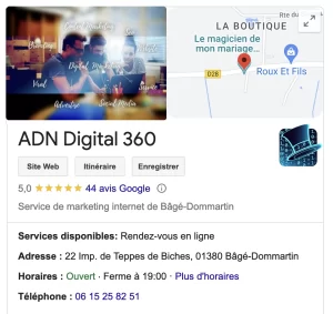 5 Stratégies SEO local à mettre en place en 2023
Fiche Google Entreprise ADN Digital