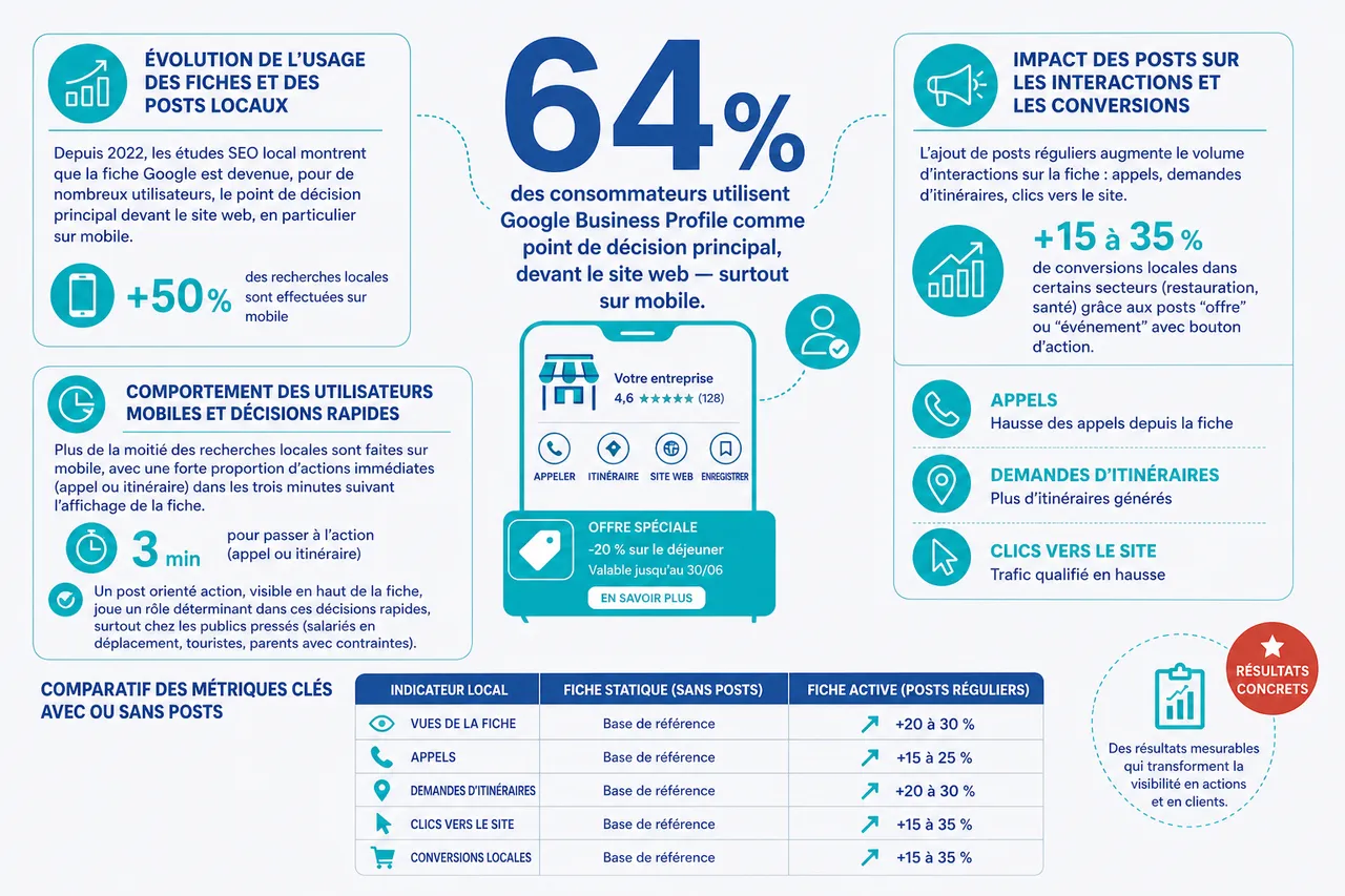 Pourquoi publier des posts Google Business Profile change souvent la donne? , Données récentes et tendances sur les posts Google Business Profile