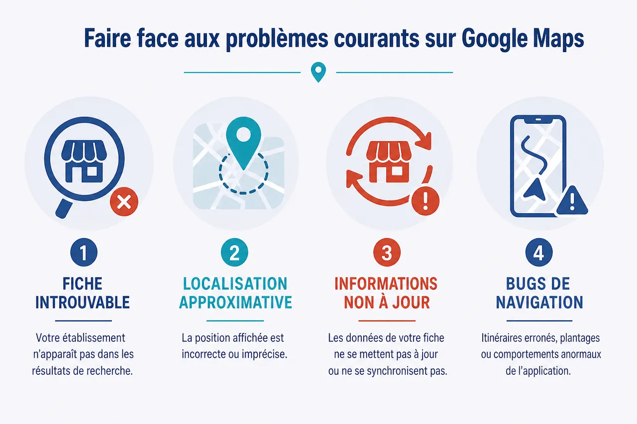 Les erreurs à éviter lors du paramétrage de Google Maps sur mobile , Faire face aux problèmes courants sur Google Maps