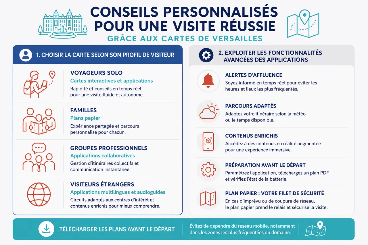 Google Maps à Versailles: organiser visites et déplacements autour du château et de la ville , Conseils personnalisés pour une visite réussie grâce aux cartes de Versailles